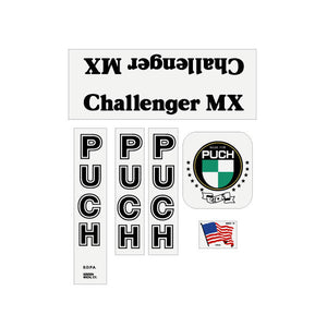 1979 Puch - Challenger MX - Black on clear decal set