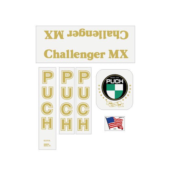 1979 Puch - Challenger MX - Gold on clear decal set