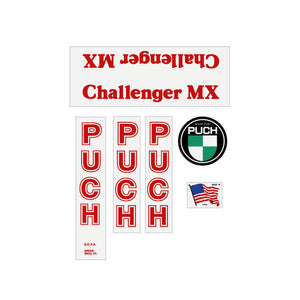 1979 Puch - Challenger MX - Red on clear decal set