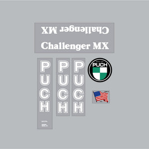 1980 Puch - Challenger MX - White on clear decal set