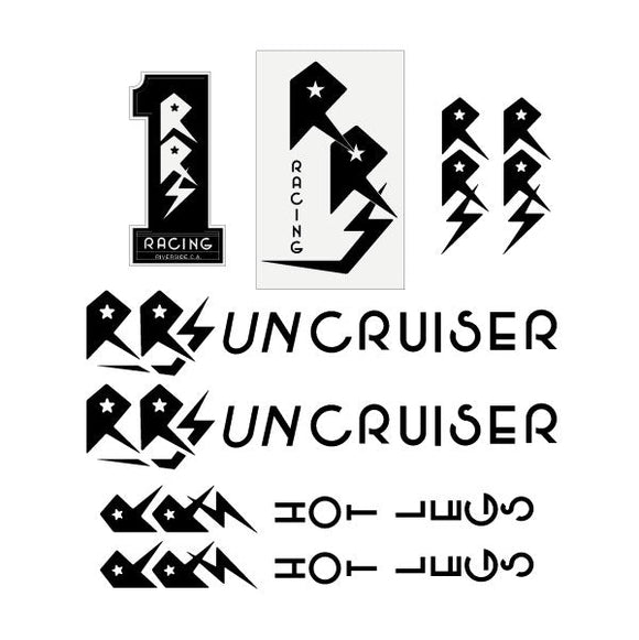 RRS - UNCRUISER - BLACK on clear decal set