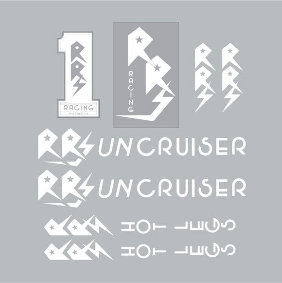 RRS - UNCRUISER - WHITE on clear decal set