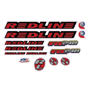 1997 Redline  - RL240 for chrome frame - Decal set