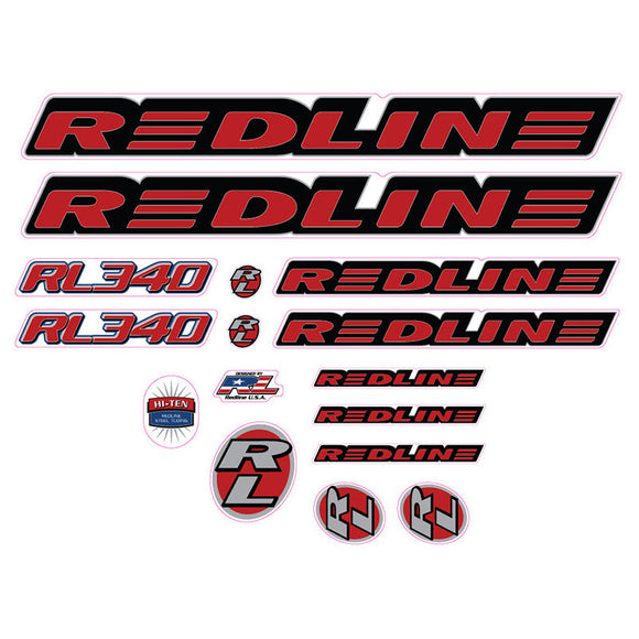 1998 Redline  - RL340 for chrome frame - Decal set