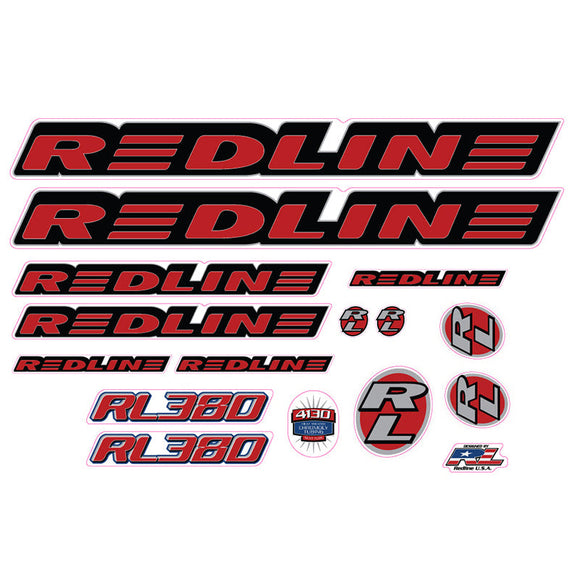 1998 Redline  - RL380 for chrome frame - Decal set