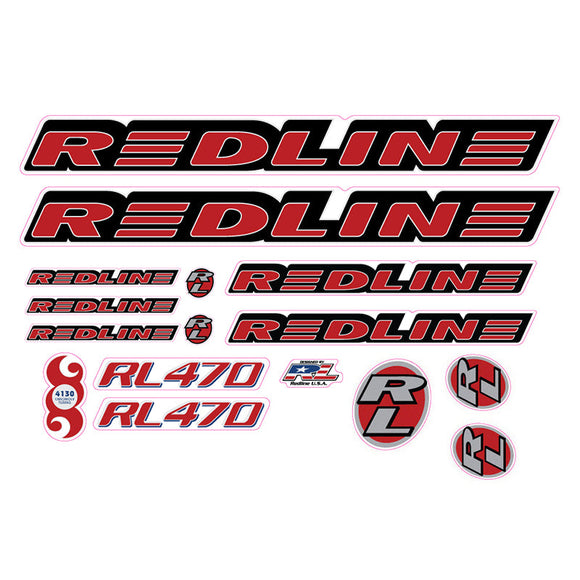 1998 Redline  - RL470 for chrome frame - Decal set