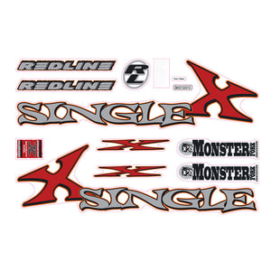 2000 Redline- Single X - Decal set