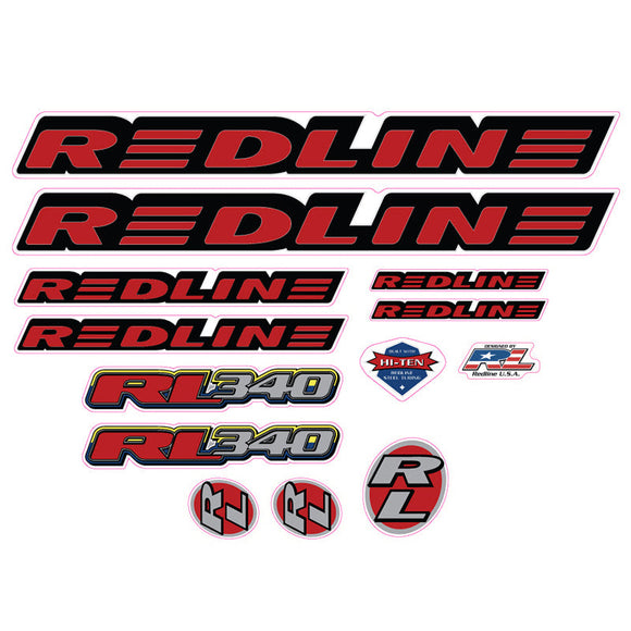 1997 Redline  - RL340 for chrome frame - Decal set