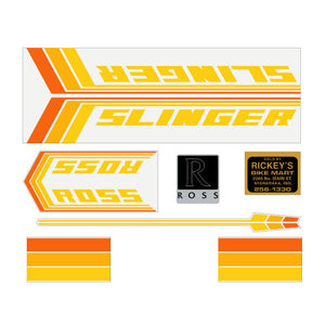 Ross - Slinger - Yellow Orange decal set