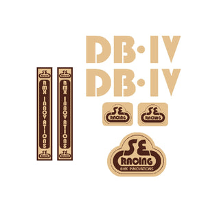 SE Racing - DB-IV decal set - tan/brown - DIECUT