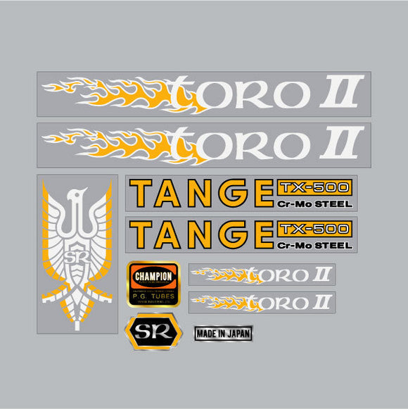 SR Sakae - Toro II Tange BMX Decal set