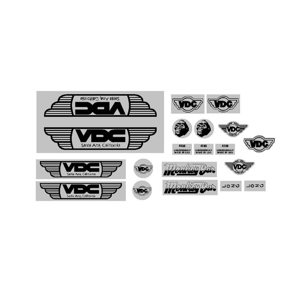 VDC frame set decals - on chrome