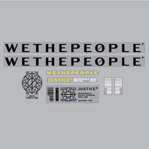 2001 We the People - Justice Yellow frame decal set