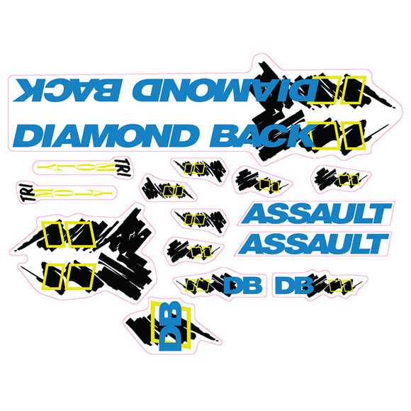 1990 Diamond Back - Assault for Chrome frame decal set