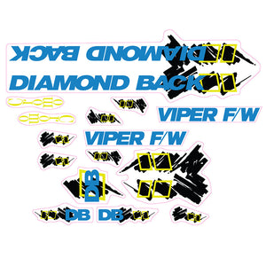 1990 Diamond Back - Viper FW for Chrome frame decal set