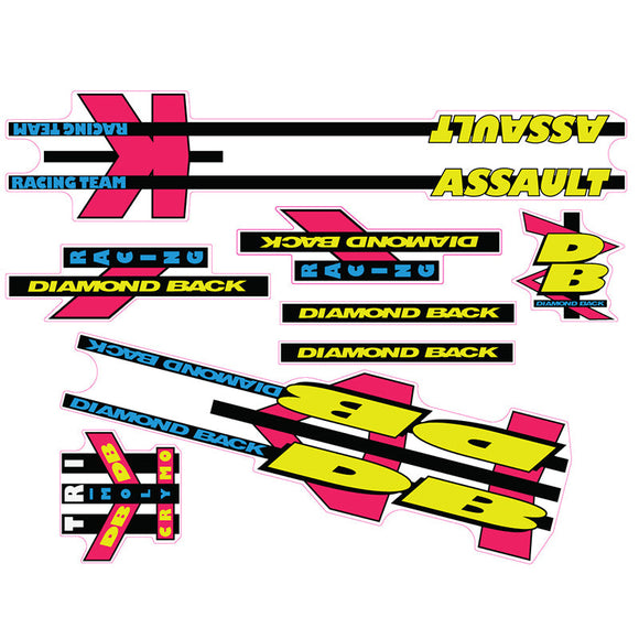 1992 Diamond Back - Assault for Chrome frame decal set