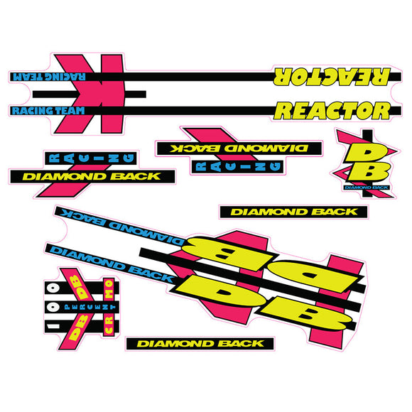 1992 Diamond Back - Reactor for Chrome frame decal set