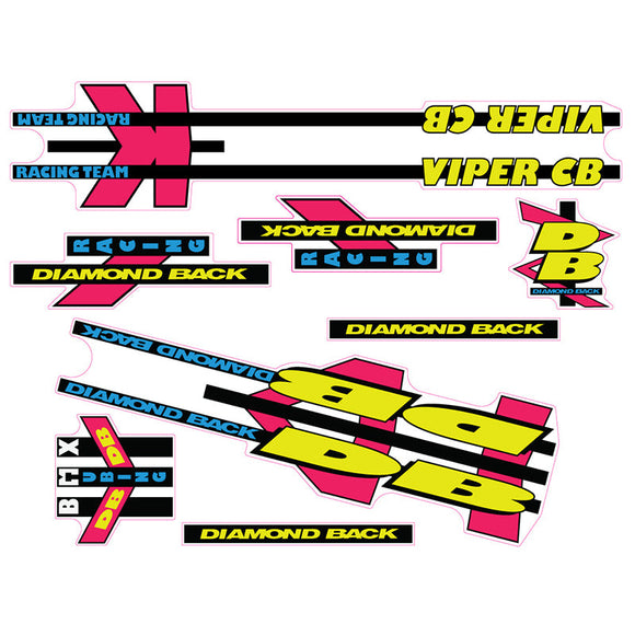 1992 Diamond Back - Viper CB for Chrome frame decal set