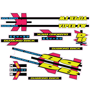 1992 Diamond Back - Viper FW for Chrome frame decal set