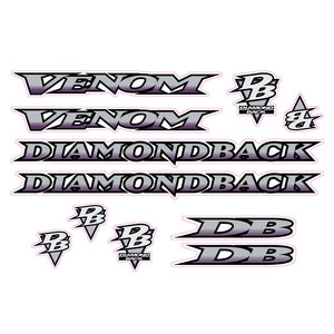 1995 Diamond Back - Venom for purple frame decal set