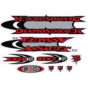 1998 Diamond Back -  Assault EX for white frame decal set