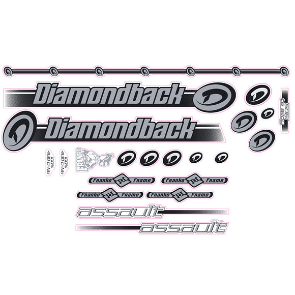 2000 Diamond Back - Assault for Blue frame decal set