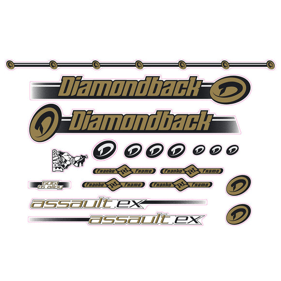 2000 Diamond Back - Assault EX for white frame decal set