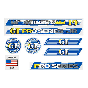 1987 GT BMX - Pro Series JR - Clear - decal set