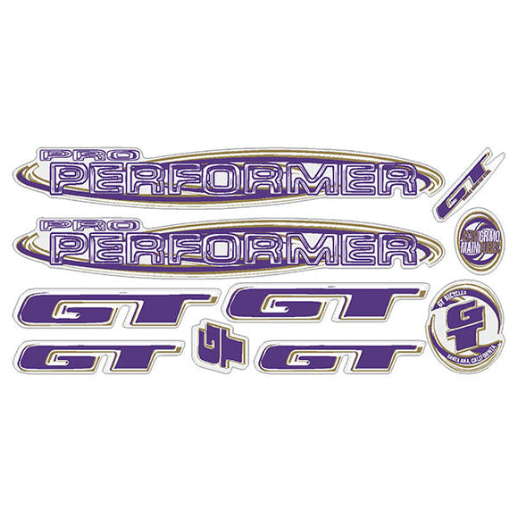 1999 GT BMX - Pro Performer - for Purple frame decal set