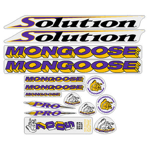 1994 Mongoose - Solution Pro - Decal set