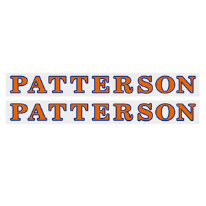 Patterson Racing - Gen 2 - orange/blue downtube decals