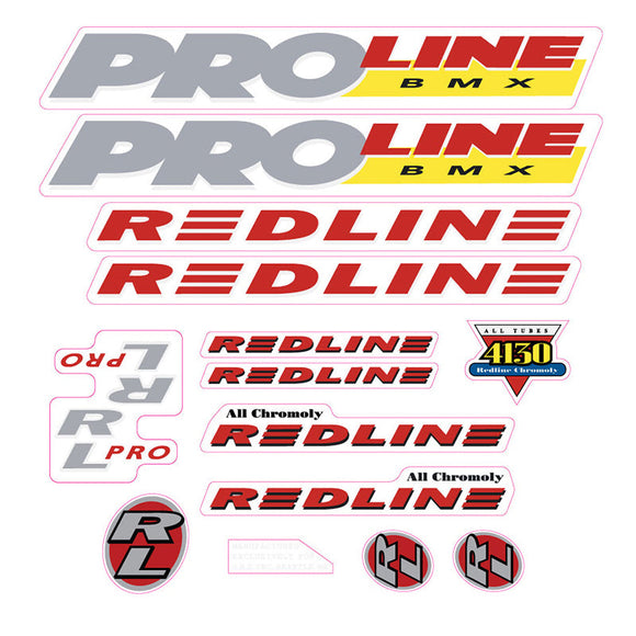 1994 Redline  - PROLINE - For Black frame Decal set