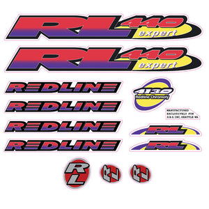 1995 Redline  - RL440 for chrome frame - Decal set