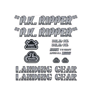 SE BIKES - P.K. Ripper "Drippy" Decal set - silver/black - OVERSIZED