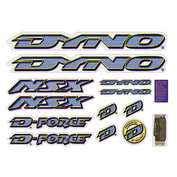 1995 DYNO - NSX for chrome frame decal set | BMX Products USA