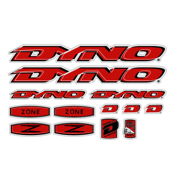 1998 DYNO - ZONE for green frame decal set | BMX Products USA