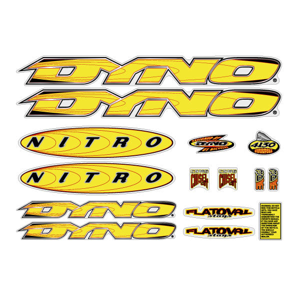 1999 DYNO - NITRO - for red frame decal set | BMX Products USA