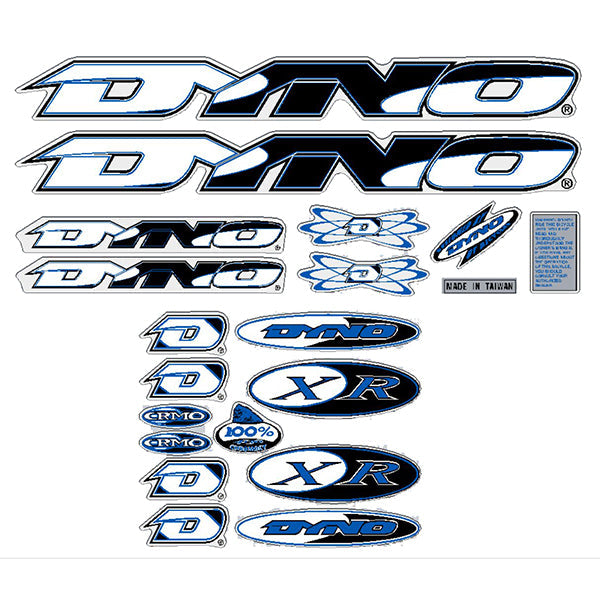 1990 DYNO - XR clear decal set for grey frame | BMX Products USA