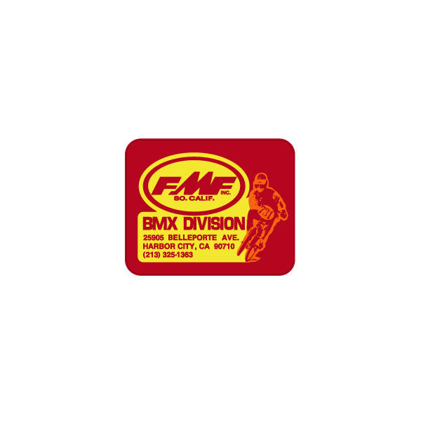 FMF - BMX Rider Red, Yellow & Orange Seat tube decal | BMX Products USA