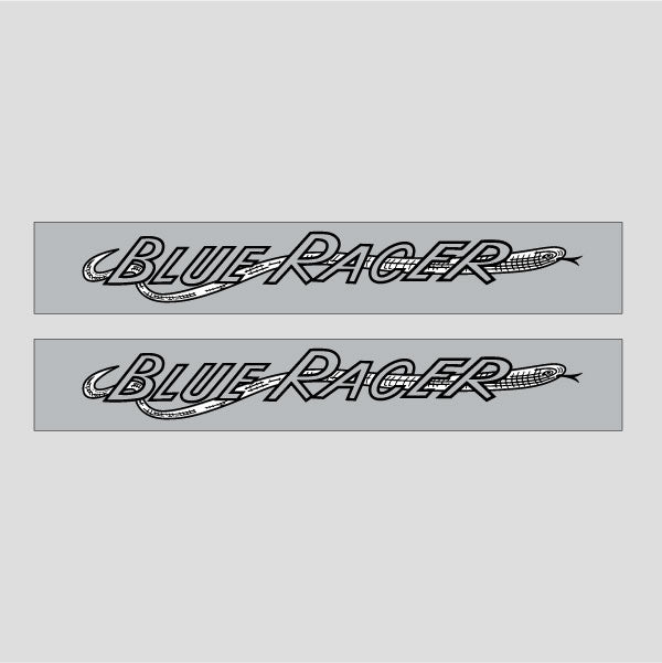 Littlejohn Murphy Inc - BLUE RACER down tube Decal | BMX Products USA