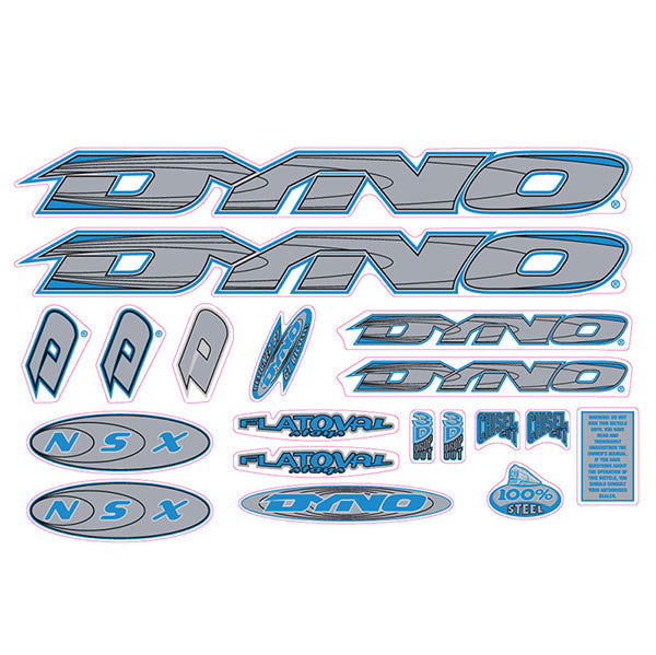 1999 DYNO - NSX silver blue decal set | BMX Products USA