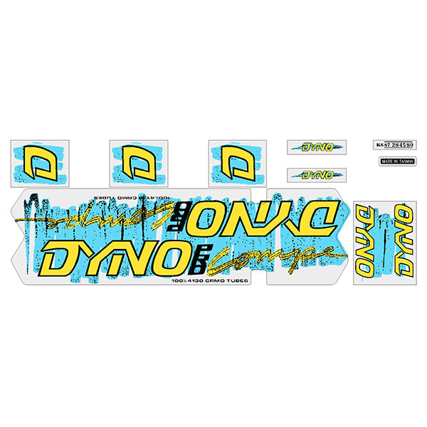 1987 DYNO - PRO COMPE on clear decal set | BMX Products USA